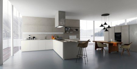 Vloercoating in een design keuken